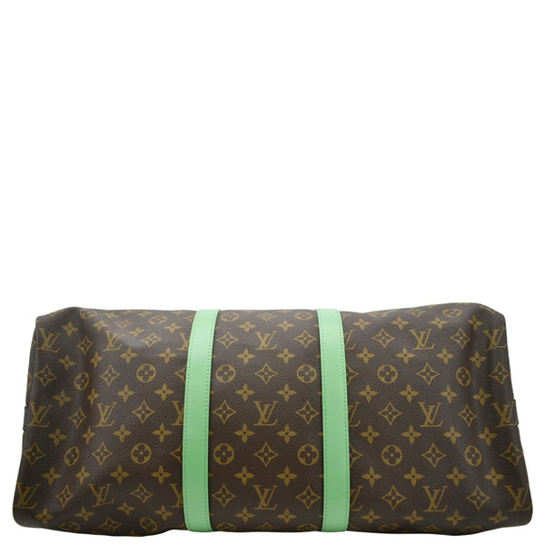 LOUIS VUITTON Keepall 50 Bandouliere Monogram Macassar Travel Bag Green