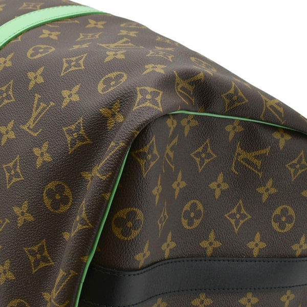 LOUIS VUITTON Keepall 50 Bandouliere Monogram Macassar Travel Bag Green