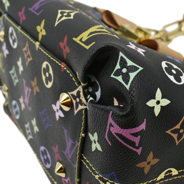 LOUIS VUITTON Annie MM Multicolor Monogram Canvas Shoulder Bag Black