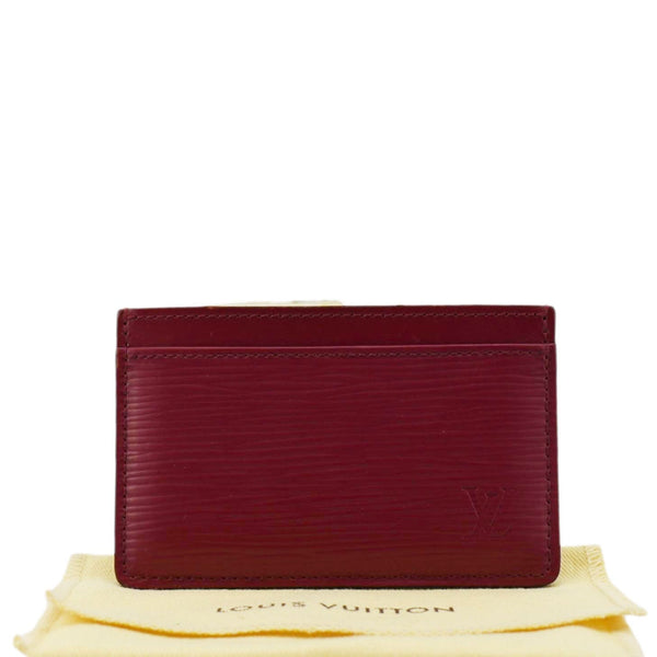 LOUIS VUITTON Epi Leather Card Holder Fuchsia