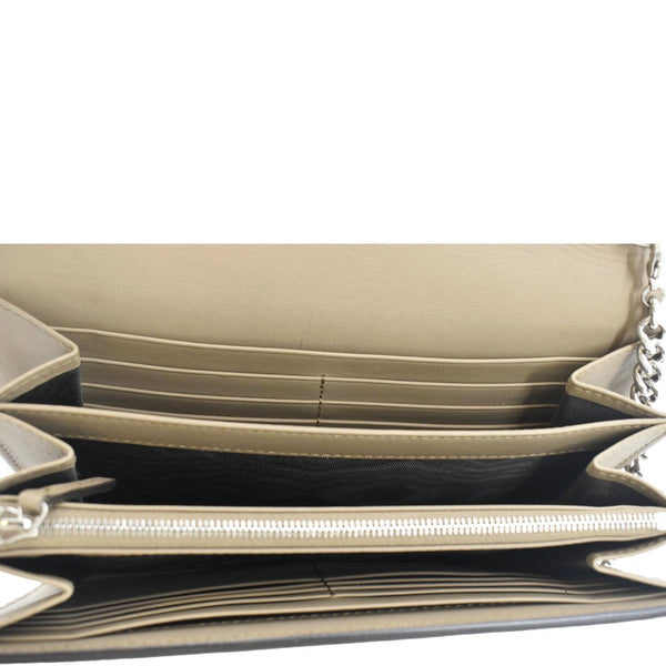 GUCCI Dionysus GG Sleek Crossbody Chain Wallet 401231 with in side view