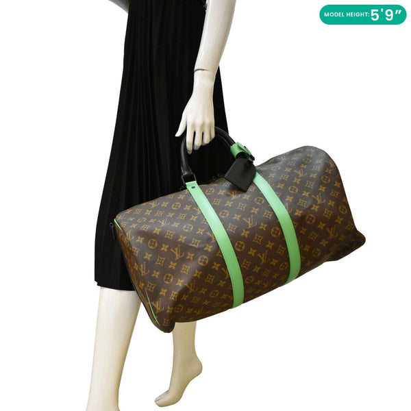 LOUIS VUITTON Keepall 55 Bandouliere Monogram Macassar dummy look