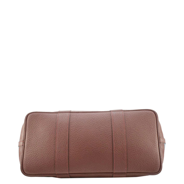 HERMES Garden Party 36 Leather Tote Bag Blue Teal