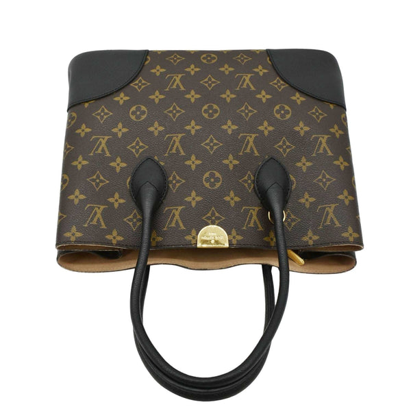 LOUIS VUITTON Flandrin Monogram Canvas Tote Shoulder Bag Brown
