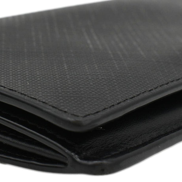 BURBERRY London Check Leather Zip Wallet Black