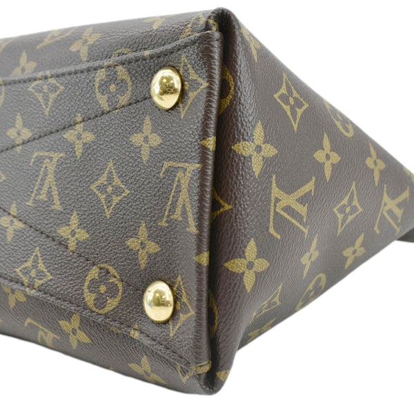 LOUIS VUITTON V MM Monogram Canvas Tote Shoulder Bag Bordeaux