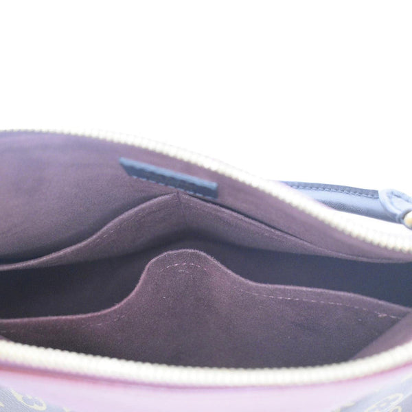 LOUIS VUITTON V MM Monogram Canvas Tote Shoulder Bag Bordeaux