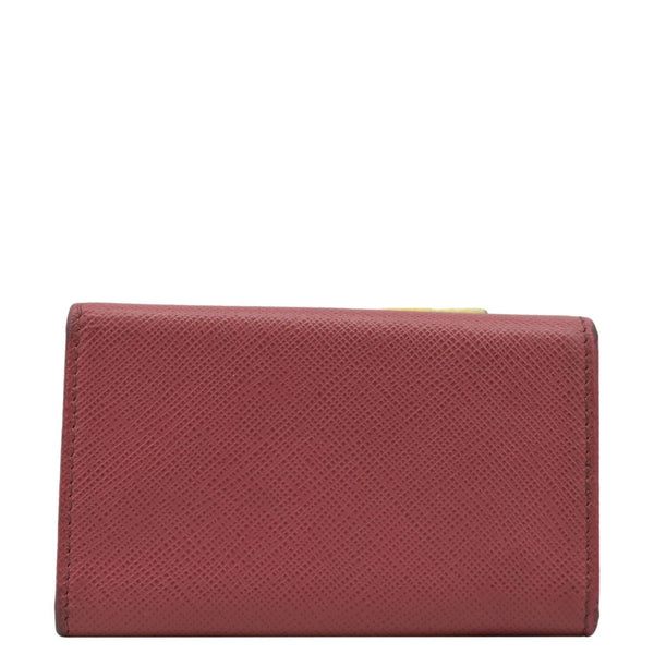 PRADA Small Saffiano Leather Key Holder Pink