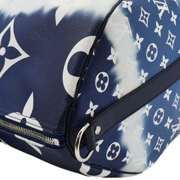 LOUIS VUITTON Keepall 50 Monogram Escale Bandouliere Canvas Travel Bag Blue