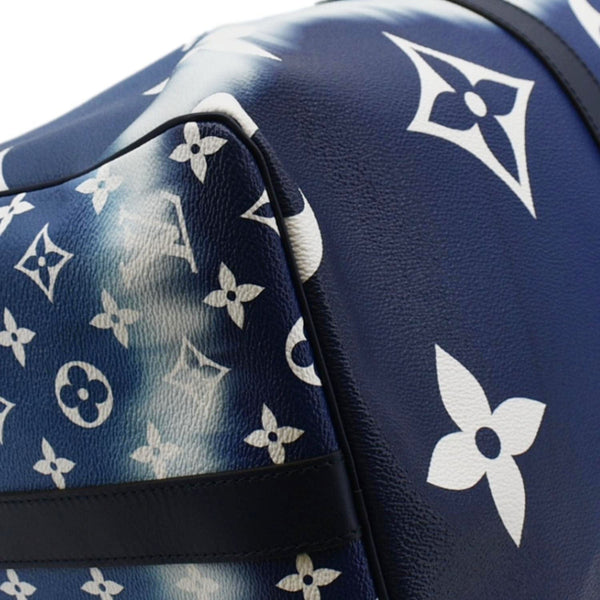 LOUIS VUITTON Keepall 50 Monogram Escale Bandouliere Canvas Travel Bag Blue