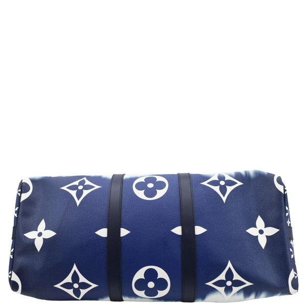 LOUIS VUITTON Keepall 50 Monogram Escale Bandouliere Canvas Travel Bag Blue