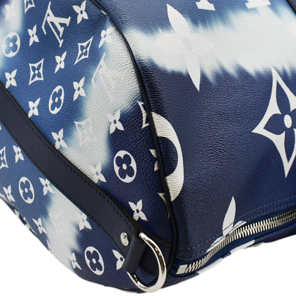 LOUIS VUITTON Keepall 50 Monogram Escale Bandouliere Canvas Travel Bag Blue