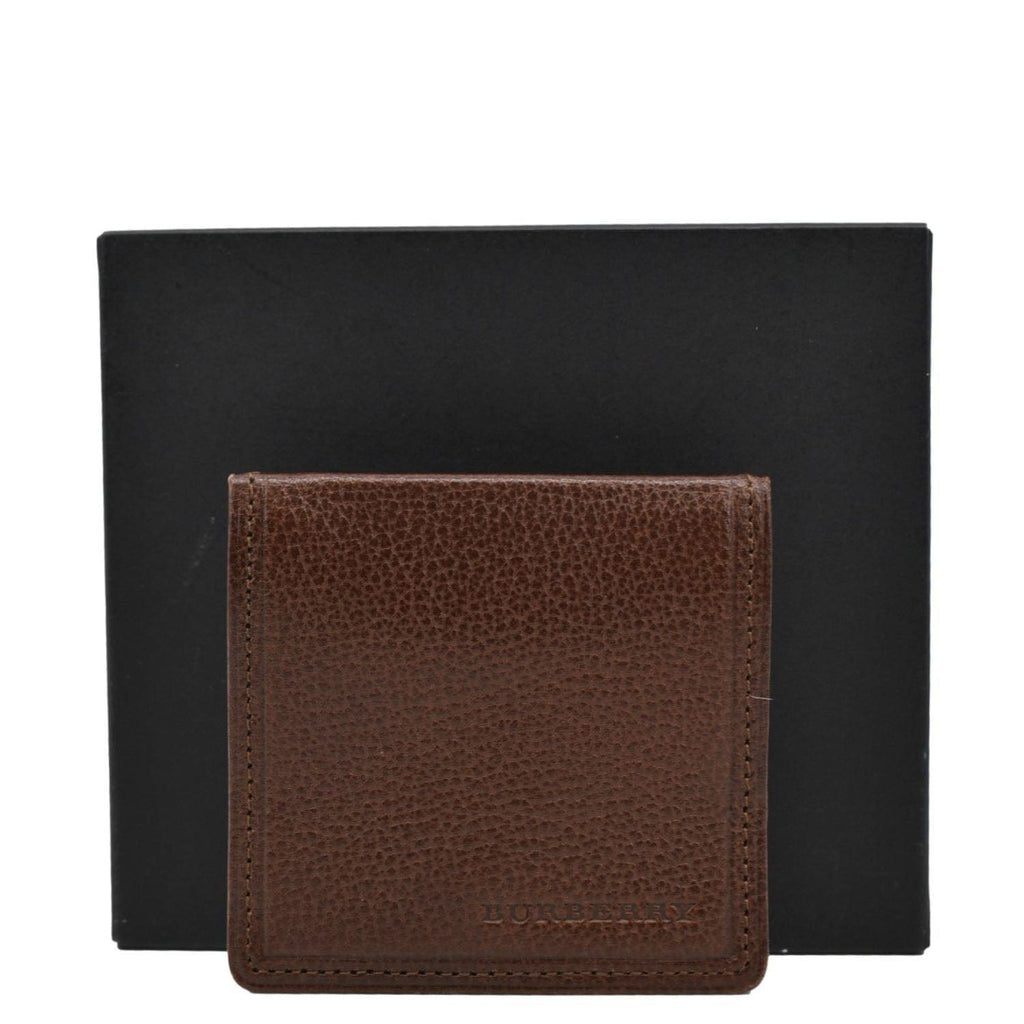 Burberry Luna Tan Grained Leather Small Coin Pouch Wallet