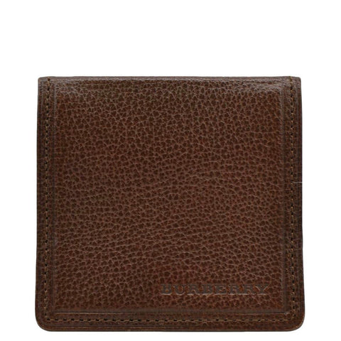 BURBERRY Caviar Leather Coin Purse Brown