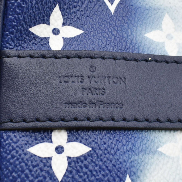 LOUIS VUITTON Keepall 50 Monogram Escale Bandouliere Canvas Travel Bag Blue