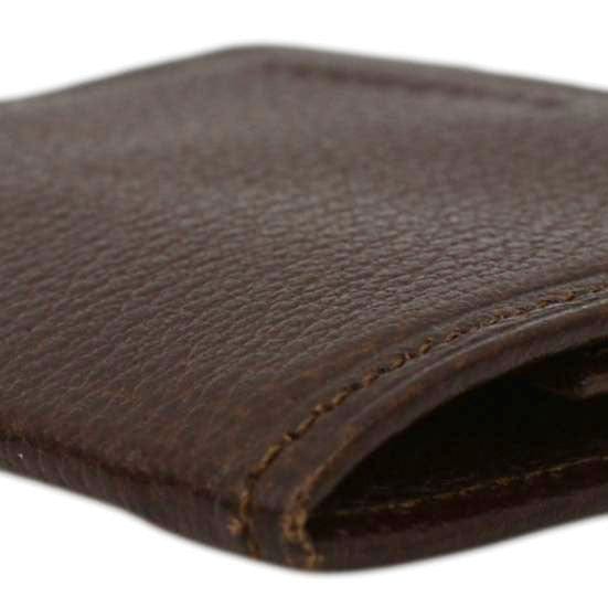 BURBERRY Caviar Leather Coin Purse Brown