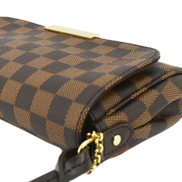 LOUIS VUITTON Favorite PM Damier Ebene Crossbody Bag Brown