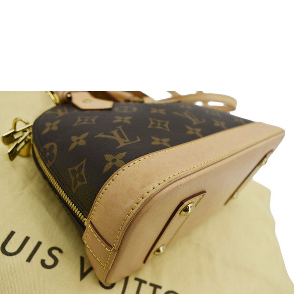 LOUIS VUITTON Alma BB Monogram Canvas Crossbody Bag Brown