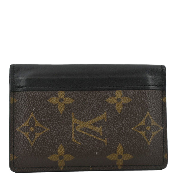 LOUIS VUITTON Pocket Organizer Monogram Canvas Wallet Black/Brown
