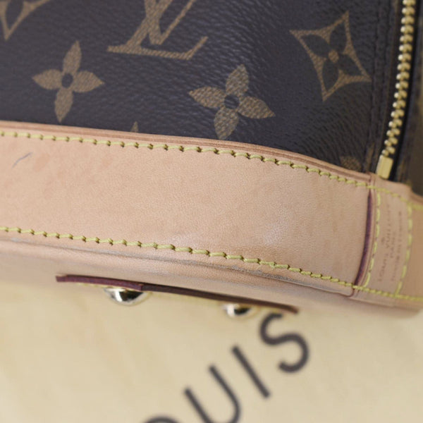LOUIS VUITTON Alma BB Monogram Canvas Crossbody Bag Brown