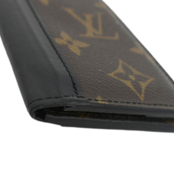 LOUIS VUITTON Pocket Organizer Monogram Canvas Wallet Black/Brown