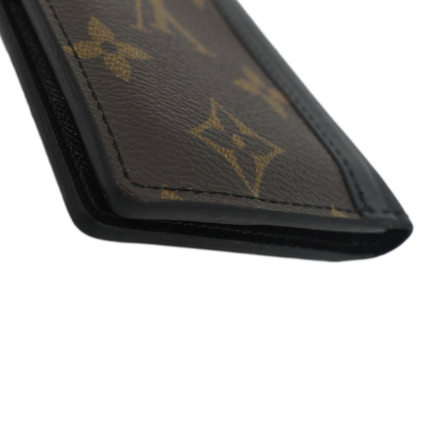 LOUIS VUITTON Pocket Organizer Monogram Canvas Wallet Black/Brown