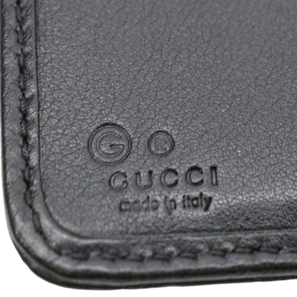 GUCCI Microguccissima Leather Zip Wallet Black 449364