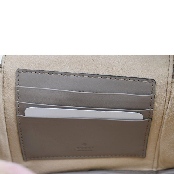 GUCCI GG Marmont Vanity Leather Crossbody Bag Dusty Pink 672253