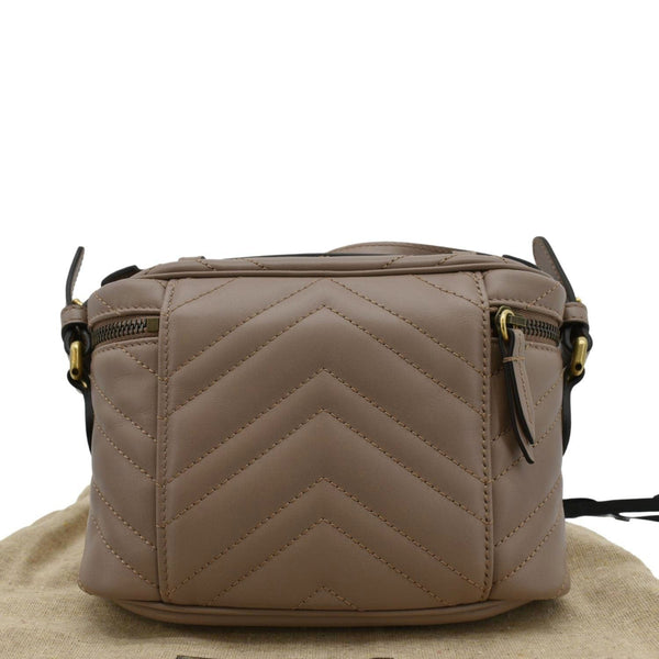 GUCCI GG Marmont Vanity Leather Crossbody Bag Dusty Pink back look