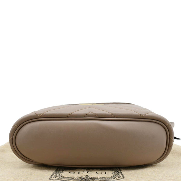 GUCCI GG Marmont Vanity Leather Crossbody Bag Dusty Pink 672253