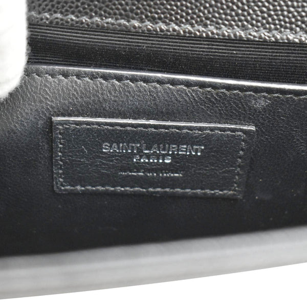 YVES SAINT LAURENT Kate Leather Chain Clutch Crossbody Bag Black