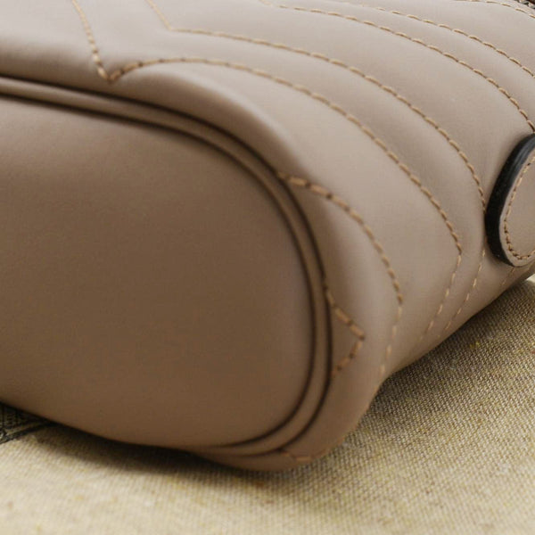 GUCCI GG Marmont Vanity Leather Crossbody Bag Dusty Pink 672253