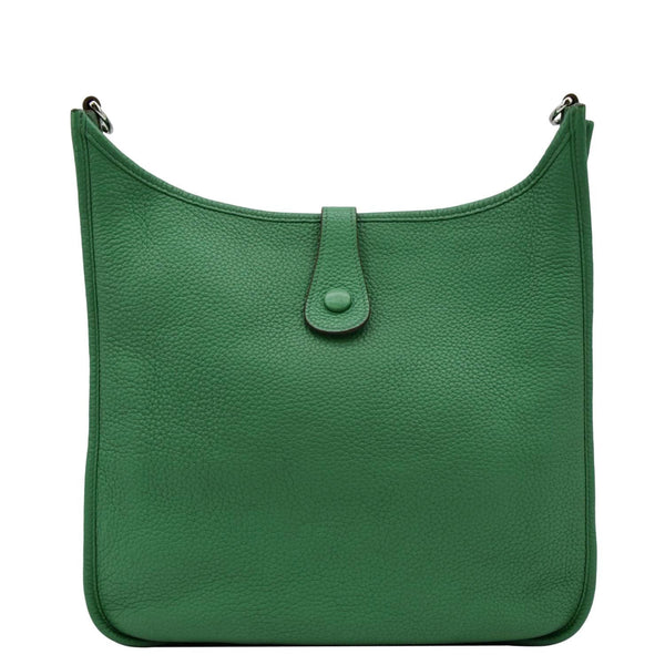 HERMES Evelyne PM II Crossbody Bag Green backs die