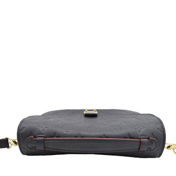 LOUIS VUITTON Metis Pochette Empreinte Leather Crossbody Bag Navy Blue upper look