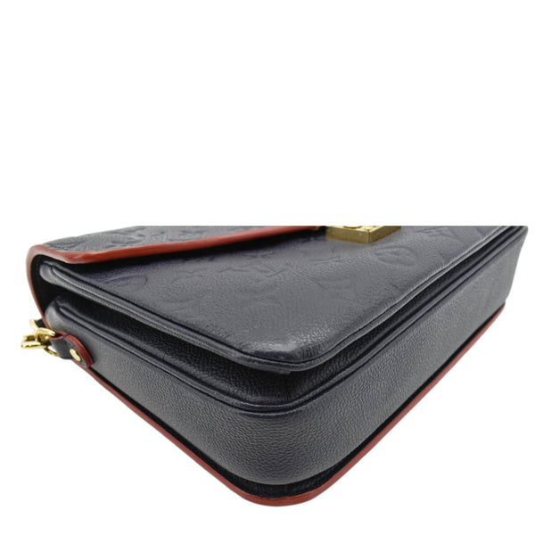 LOUIS VUITTON Metis Pochette Empreinte Leather Crossbody Bag Navy Blue