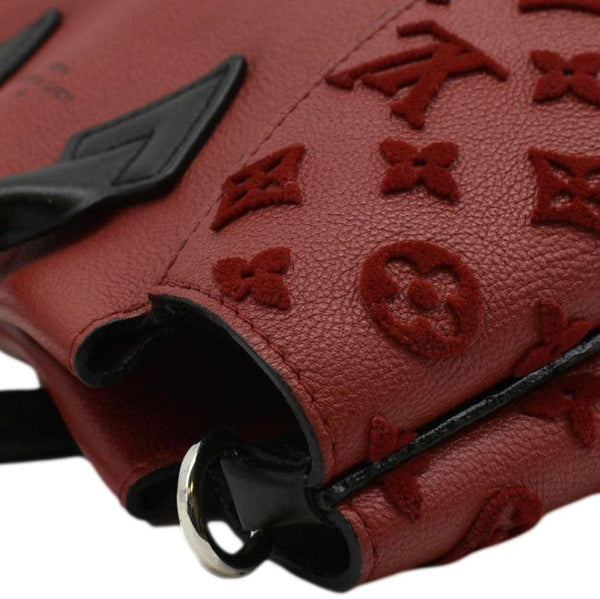 LOUIS VUITTON W BB Tote Monogram Velours Tote Shoulder Bag Red