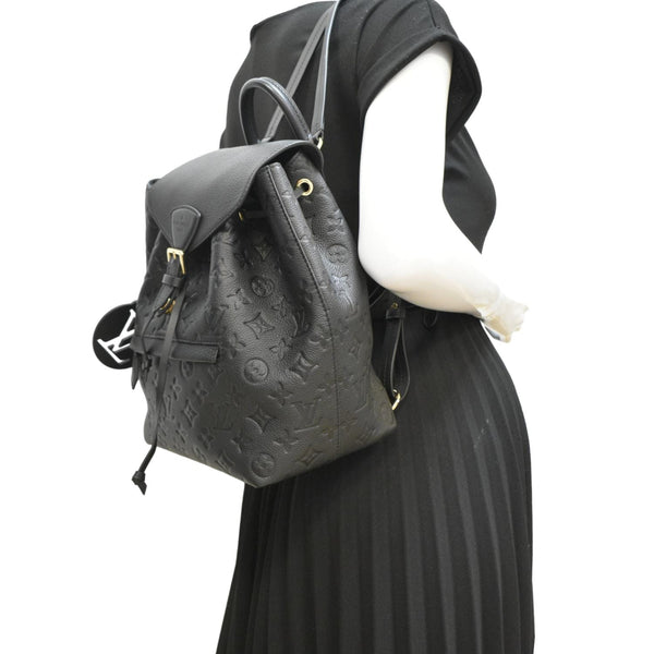 LOUIS VUITTON Montsouris PM Monogram Empreinte Backpack Black