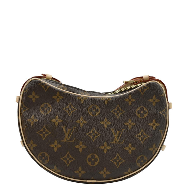 LOUIS VUITTON Croissant MM Monogram Canvas Shoulder Bag Brown