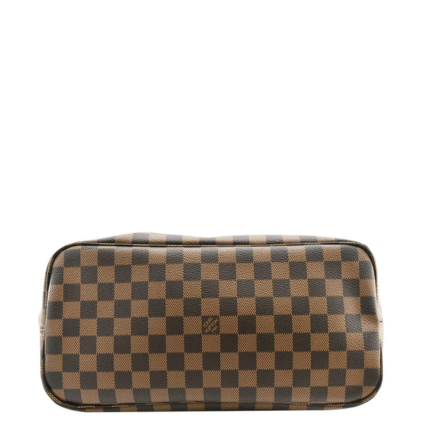 LOUIS VUITTON Neverfull MM Damier Ebene Shoulder Bag Brown