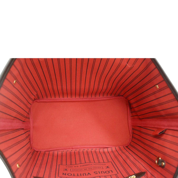 LOUIS VUITTON Neverfull MM Damier Ebene Shoulder Bag Brown