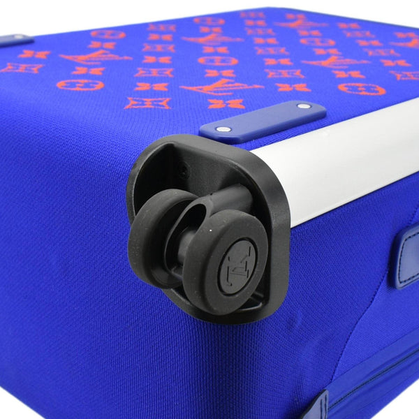 Louis Vuitton Horizon 55 4R Soft Thermoform Knit Rolling Luggage Travel Bag Blue