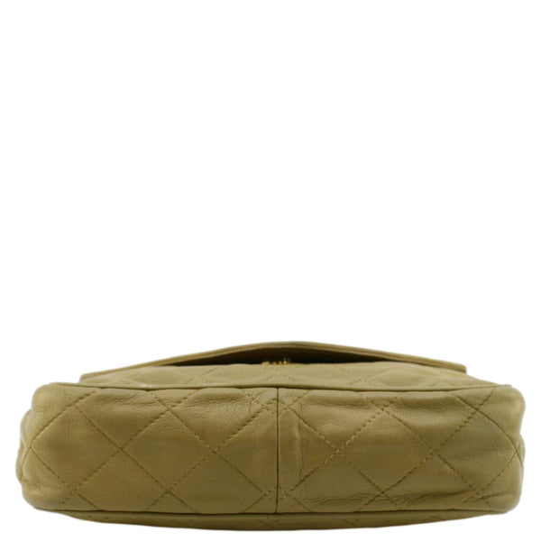 CHANEL Tassel Flap Quilted Leather Camera Case Shoulder Bag Beige