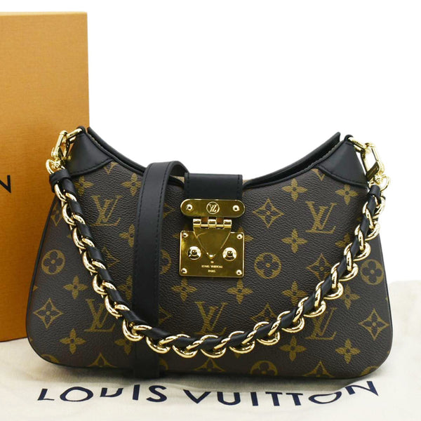 LOUIS VUITTON Twinny Monogram Canvas Shoulder Bag Brown