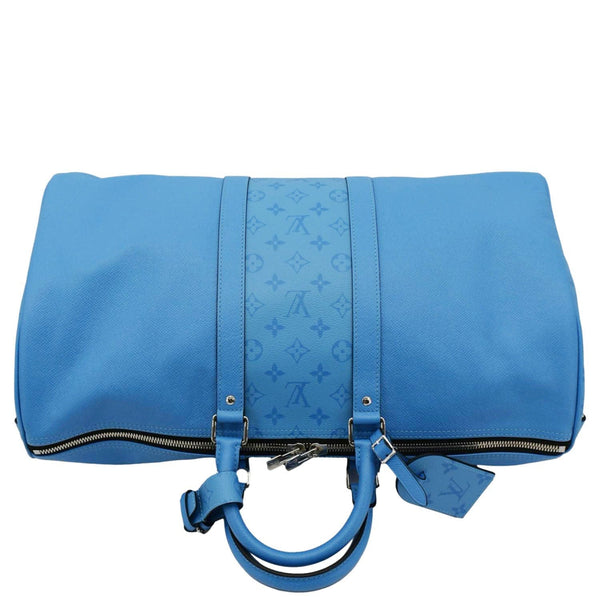 LOUIS VUITTON Keepall 50 Bandouliere Monogram Taiga Leather top side look