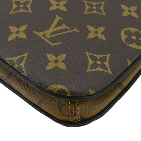 LOUIS VUITTON Twinny Monogram Canvas Shoulder Bag Brown