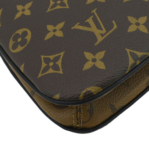 LOUIS VUITTON Twinny Monogram Canvas Shoulder Bag Brown