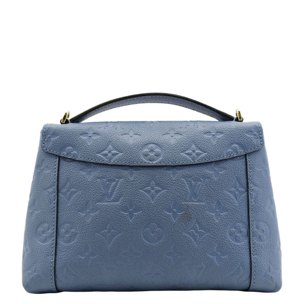 LOUIS VUITTON Blanche BB Monogram Empreinte Leather Shoulder Bag Blue back look