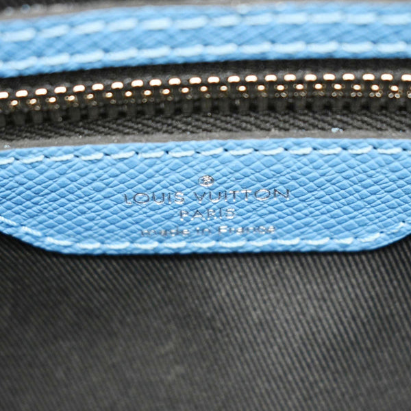 LOUIS VUITTON Keepall 50 Bandouliere Monogram Taiga Leather Travel Bag Blue