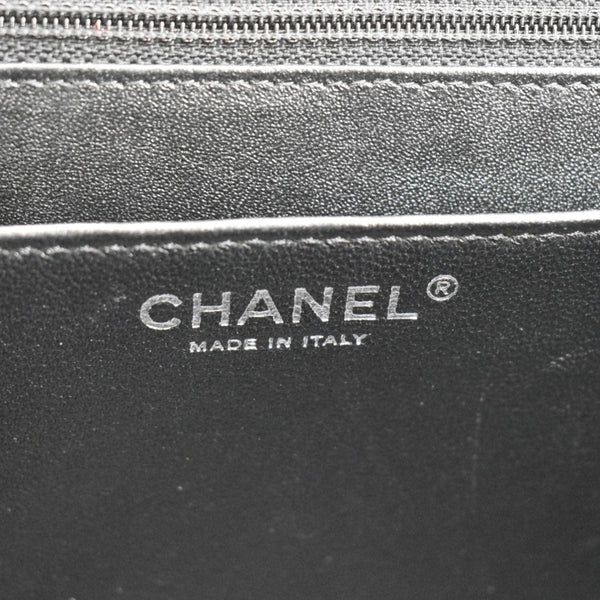 CHANEL Classic Maxi Single Flap Caviar Leather Shoulder Bag Black