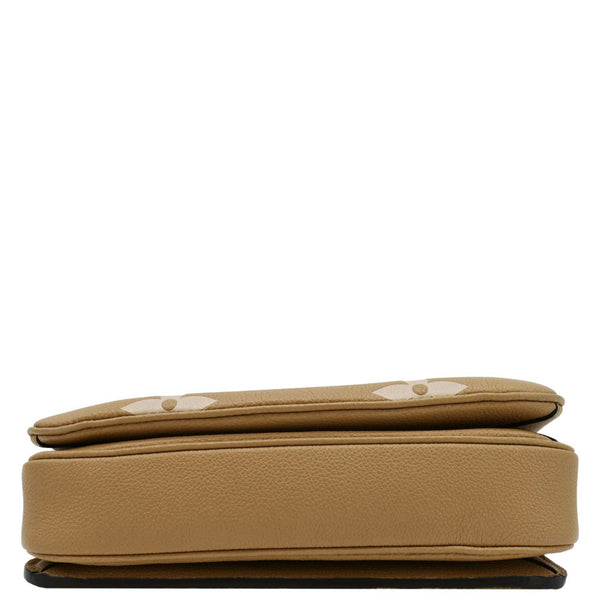 LOUIS VUITTON Metis Pochette Bicolor Monogram Empreinte Leather Crossbody Bag Mocha
